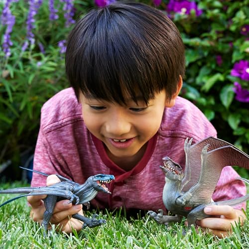 マテル ジュラシックワールド(JURASSIC WORLD) 赤いダメージ！ミュータドン 子供向けフィギュア 恐竜 おもちゃ フィギュア2体 4歳から グレー JLD30