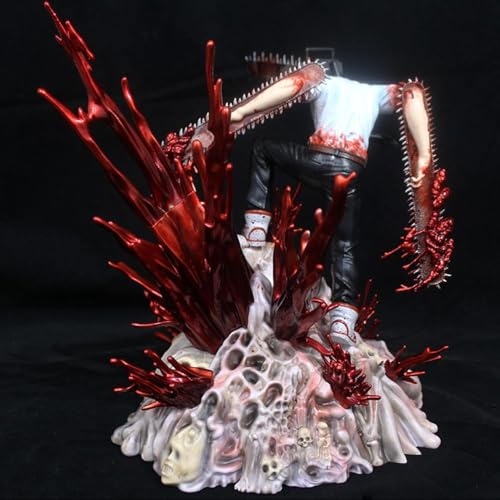 【Toriba】チェンソーマン デンジ フィギュア、26cm、コレクター向け、ABS&PVC製、塗装済み完成品、完全なフィギュア、コレクター向け人形、デスクトップの飾り、台座付き、装飾品、賞品、コレクター向け。