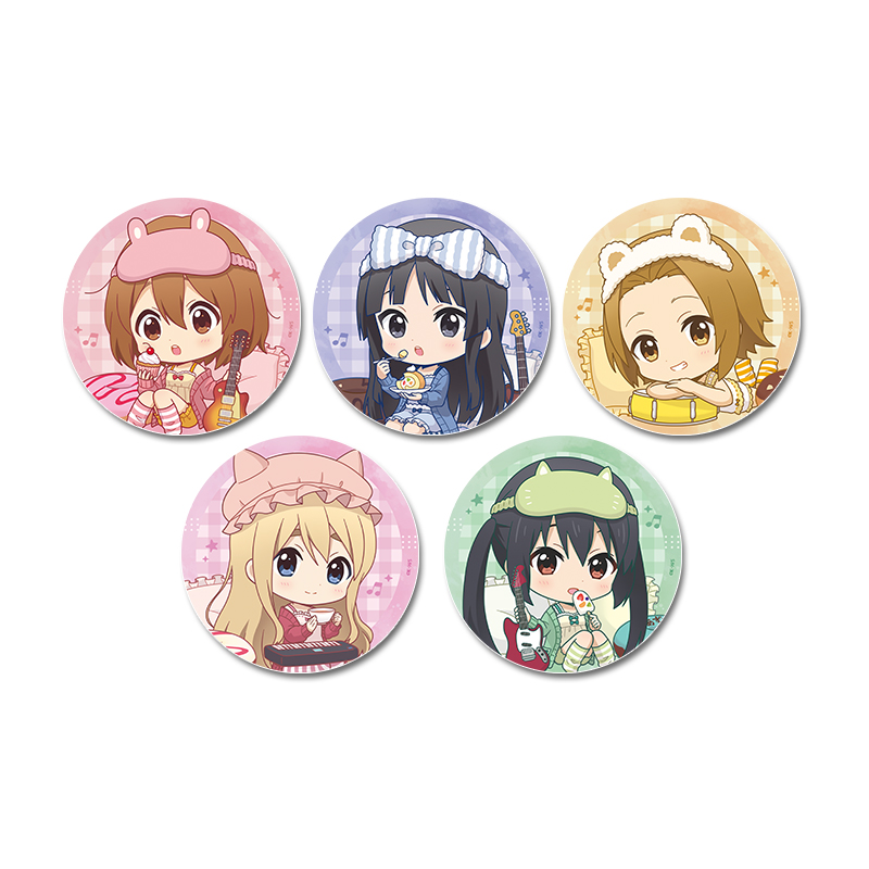 けいおん！_ぷちちょこトレーディング缶バッジ パジャマver. 【BOX／5個入り】