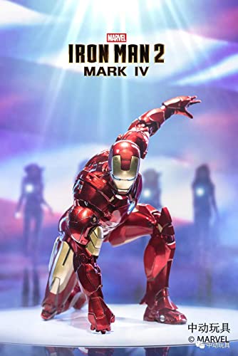 「愛玩具」ZDTOYS 中動玩具 1/10 MK4 発光版 MARVEL IRON MAN マーベル アイアンマン 18CM 発光可能 アクション フィギュア 完成品 [並行輸入品] (MK4 発光版)