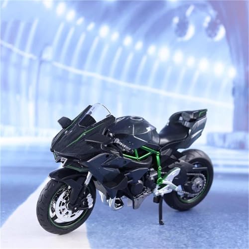 バイクコレクターモデル 1/12 に適合するカワサキ に適合するニンジャ H2R ダイキャスト製 コレクターズアイテム バイク模型 おもちゃ(Black)