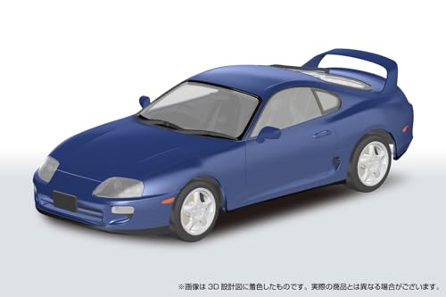 青島文化教材社(AOSHIMA) 楽プラ スナップカー No. 08-BM JZA80 スープラ 1996 ブルーマイカメタリック 1/24スケール プラスチック製 色分け済みプラモデル