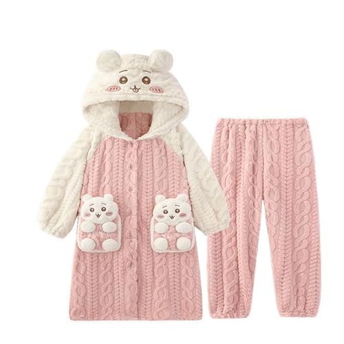 [SENDENG] たいおう ハチワレ パジャマ うさぎ おしゃれ 萌えグッズ 寝袋 フランネル 面白い 寝巻き 長袖 防寒着 寝間着 コスプレ 学園祭 文化祭 ハロウイン クリスマス cosplay 男女兼用 新年 誕生日 プレゼント (2XL,ちいかわ)