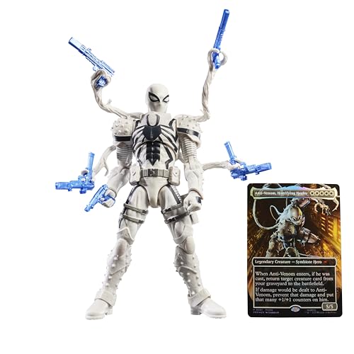 ハズブロ（Hasbro）マーベルレジェンド・シリーズ『マジック：ザ・ギャザリング』エージェント・アンチ・ヴェノム、15 cm スパイダーマンアクションフィギュアおもちゃ＋限定版フォイル仕様コレクション用カードゲーム トレーディングカード G0640 正規品