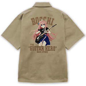 アニメ「ぼっち・ざ・ろっく!」 後藤ひとり 刺繍ワークシャツ Playing the guitar Ver. 2025MODEL/SAND KHAKI-XXL