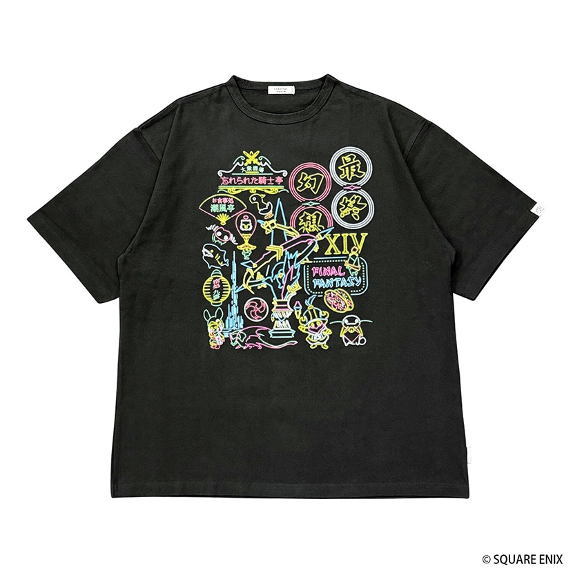 FINAL FANTASY XIV x Lit Baff Apt. - Eorzea Neon Tee Black