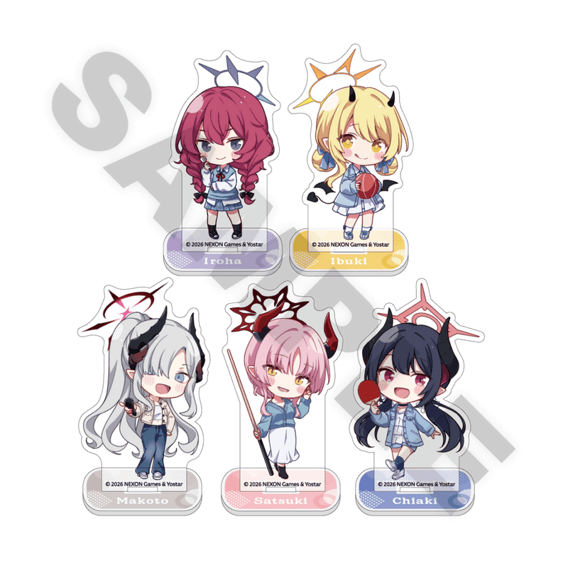「9月中旬頃以降発送」ブルーアーカイブ×ラウンドワン トレーディングミニキャラアクリルスタンド