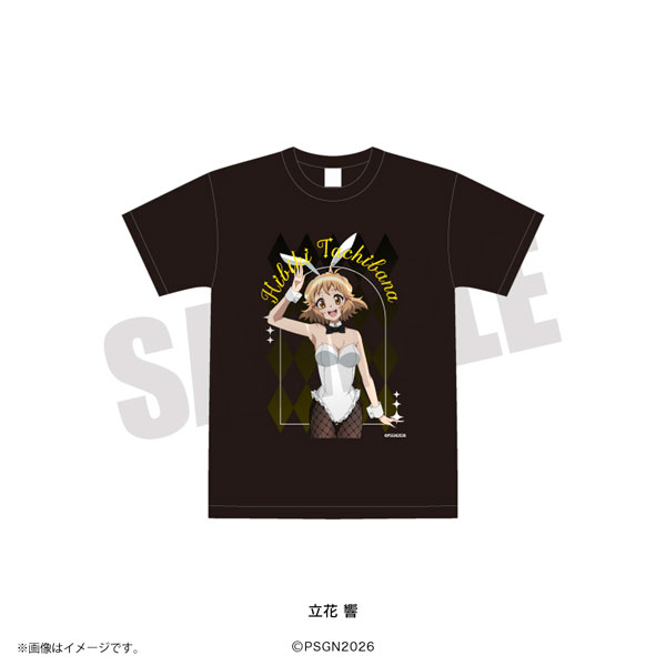 戦姫絶唱シンフォギア Tシャツ (黒) 立花響 白バニーver.