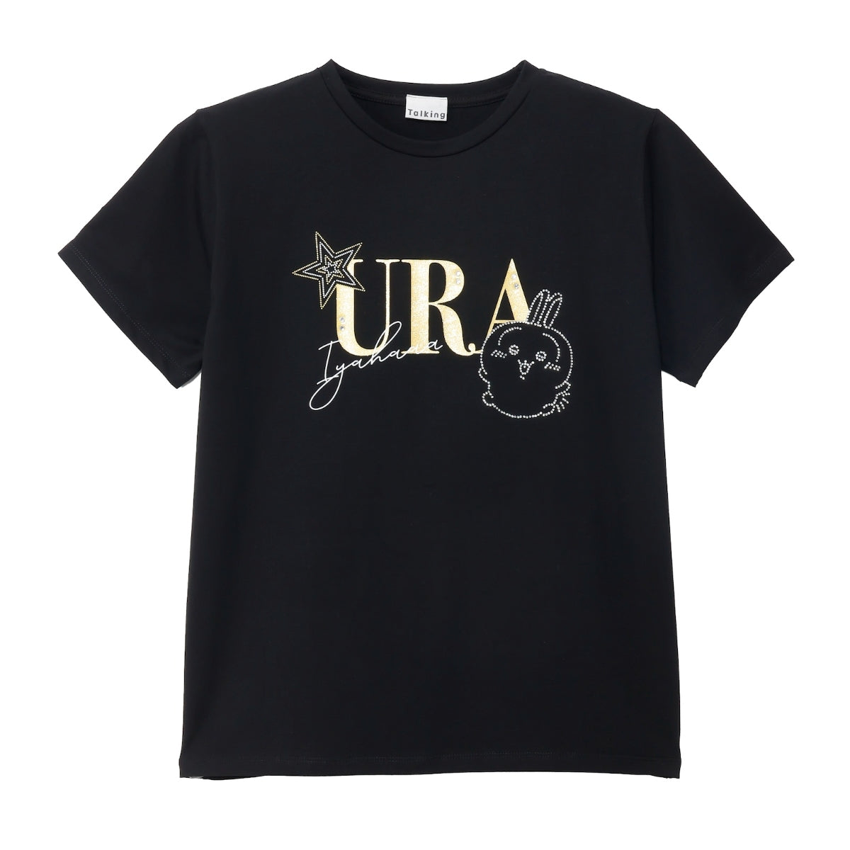 ちいかわ ラインストーンTシャツ DECO(うさぎ)ブラック
