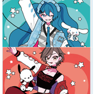 アクリルカード「ピアプロキャラクターズ×サンリオキャラクターズ」01/コラボイラスト 6個入りBOX