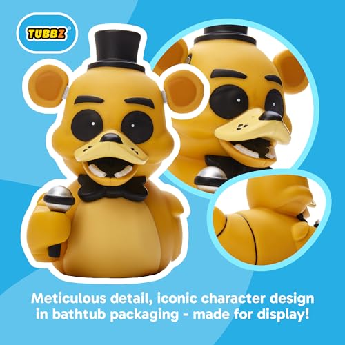 TUBBZ コレクターズエディション:ファイブナイツ・アット・フレディ - ゴールデンフレディ コスプレラバーダック ビニールフィギュア - FNAFファンのための公式コレクターズアイテム。