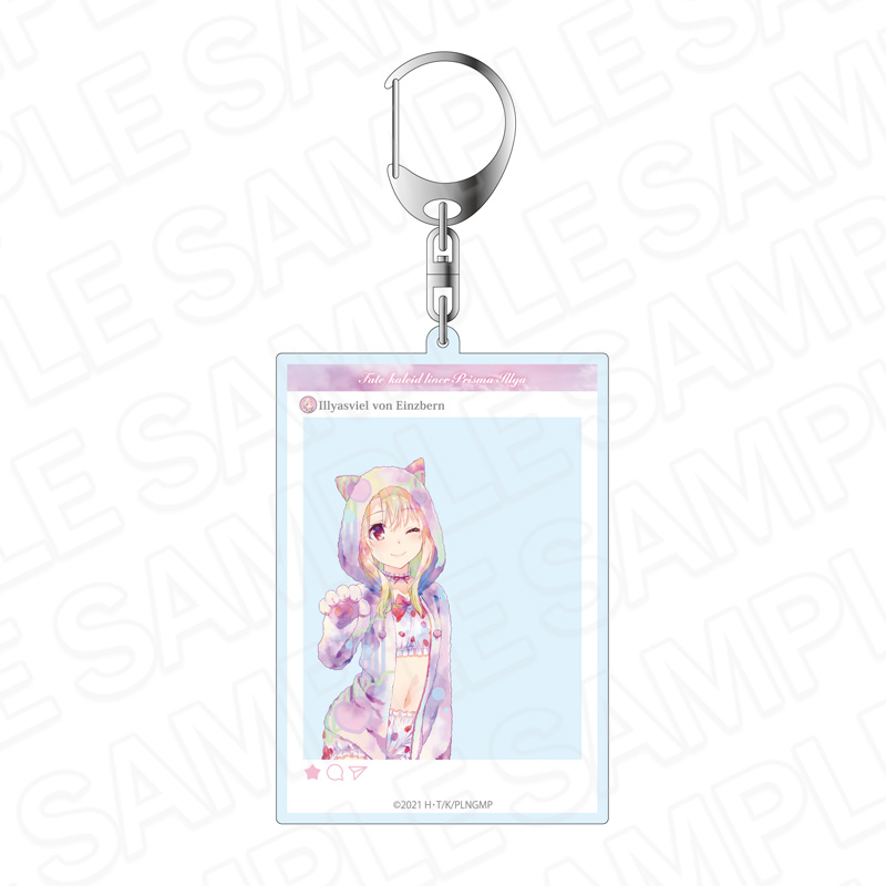 劇場版Fate/kaleid liner プリズマ☆イリヤ Licht名前の無い少女_SNS風アクリルキーホルダー PALE TONE series イリヤ パジャマ ver.