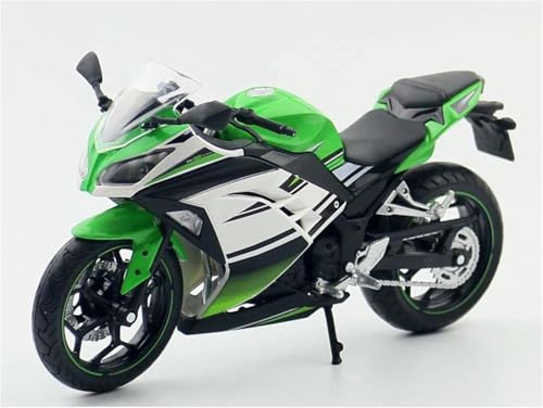 模型玩具 1/12スケール ダイキャスト製 オートバイ模型 ポータブル レーシング フィンガーバイク シミュレーション コレクション おもちゃ に適合するカワサキ に適合するニンジャ 250(Green White)