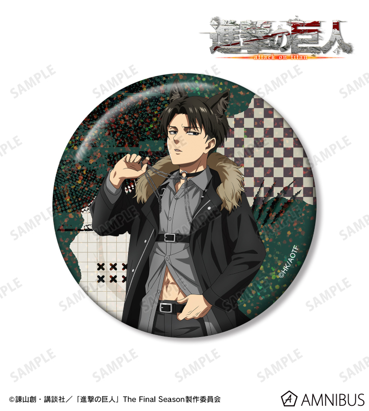 描き下ろし リヴァイ 狼男ver. 75mmホログラム缶バッジ