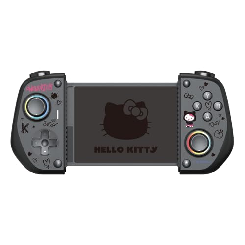 アローン(Allone) スマホ用モバイルゲームパッド サンリオキャラクターズ ハローキティ 20.5×4×9.5cm iOS16以上／Android 13以上のスマートフォン対応 伸縮式 対応幅102～177mm スマホゲーム 軽量 簡単接続 推しキャラ かわいい ALG-MOGPADSKT