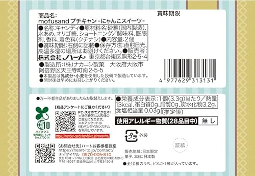 ハート(Heart) mofusandプチキャン-にゃんこスイーツ- キャンディー/食玩【BOX販売/10個セット】