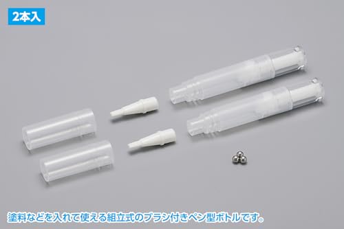 ウェーブ フィニッシュプロダクツシリーズ 使い切りタイプ ブラシ付きペン型ボトル 5cc 2本セット プラモデル用塗装用具 OF-059