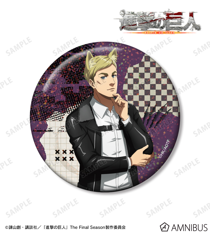 描き下ろし エルヴィン 狼男ver. 75mmホログラム缶バッジ