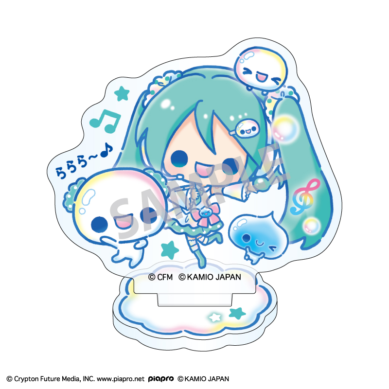 初音ミク×ぷくぷくあわわちゃん_ミニアクリルスタンド 初音ミク