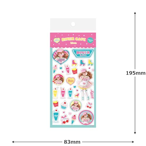 古川紙工 リカちゃん 透明シールシート oshigoto Licca ダイナーカフェ QS352