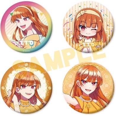 【グッズ-バッチ】カラフルピーチ Premium Peach Party！ メンバー別トレーディング缶バッジ（えと Ver.）