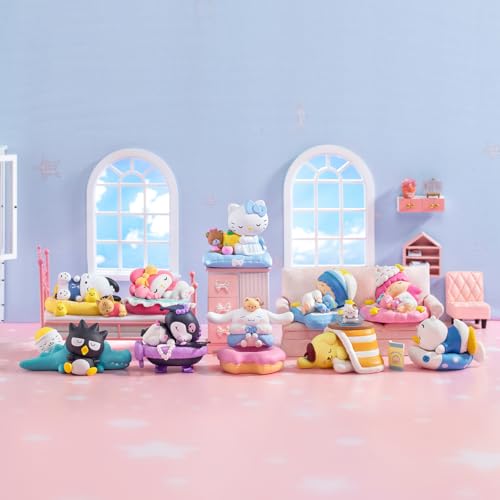 POP MART Sanrio characters Fall Asleep シリーズ【アソートボックス 9ピース】 ポップマート ガチャガチャ ブラインド ボックス フィギュア プラモデル プレミアム おもちゃ PVC ソフビ オリジナル キャラクター 誕生日 プレゼント
