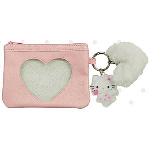 サンリオキャラクターズ ハート窓付きポーチ(エンジェル) ハローキティ