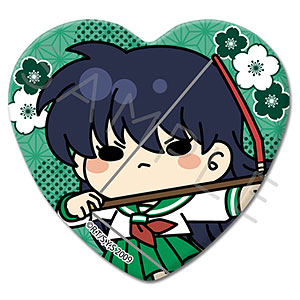 『犬夜叉』 ハート型缶バッジ M-B(日暮かごめ)