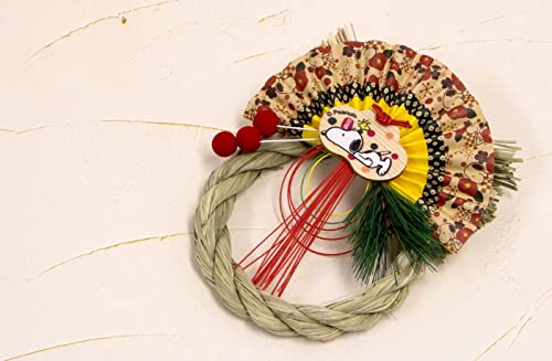 山一商店 正月飾り スヌーピー リース飾り SP-501 約19×16cm