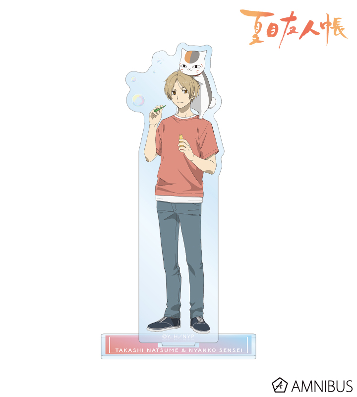 描き下ろしイラスト 夏目貴志＆ニャンコ先生 シャボン玉ver. BIGアクリルスタンド