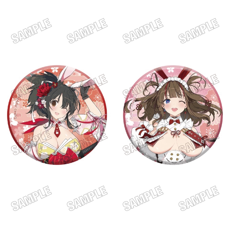閃乱カグラ 描き下ろし缶バッジセット 和風バニーver. A【再販】