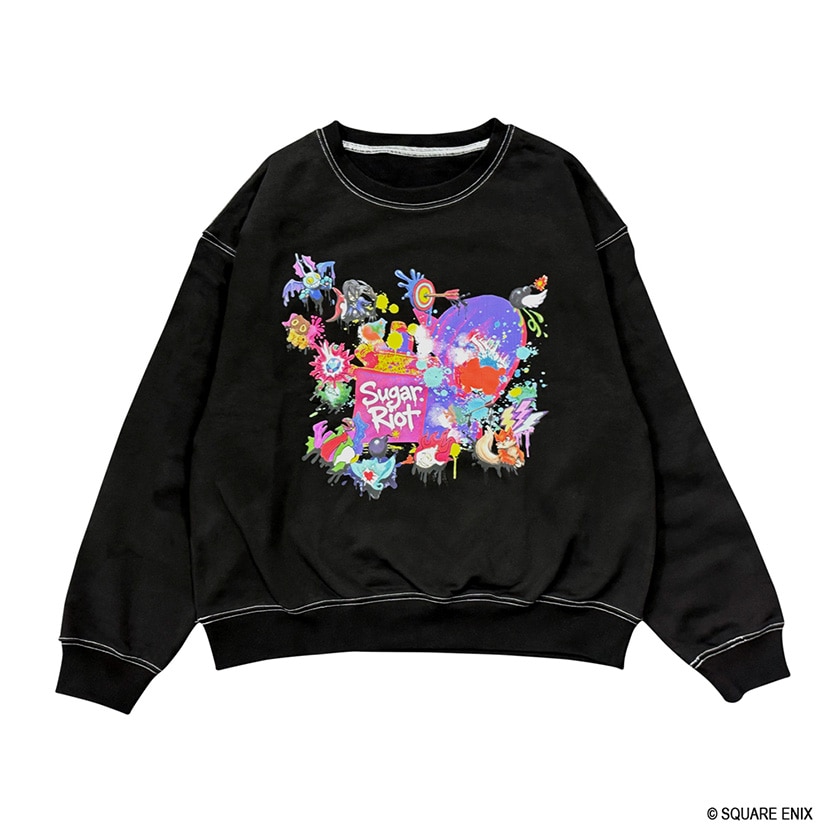 FINAL FANTASY XIV x Lit Baff Apt. - Sugar Riot Splash Sweatshirt Black
