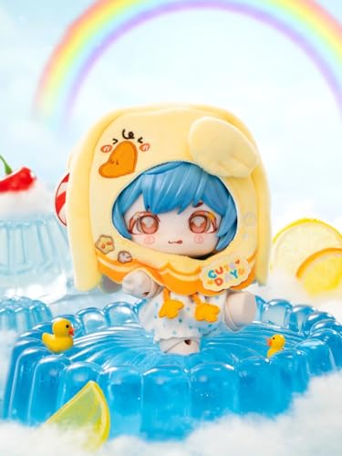 BJDブラインドドール シリーズ 高約14-15cm PVC&ABS素材 1/12 BJDスペシャルボディ 女の子のギフト 関節可動フィギュア 塗装済み プレゼントハンドモデルの装飾品(Yellow)