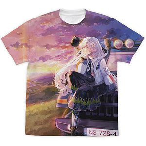 HYKE:Northern Light(s) ハイク フルグラフィックTシャツ/WHITE-M
