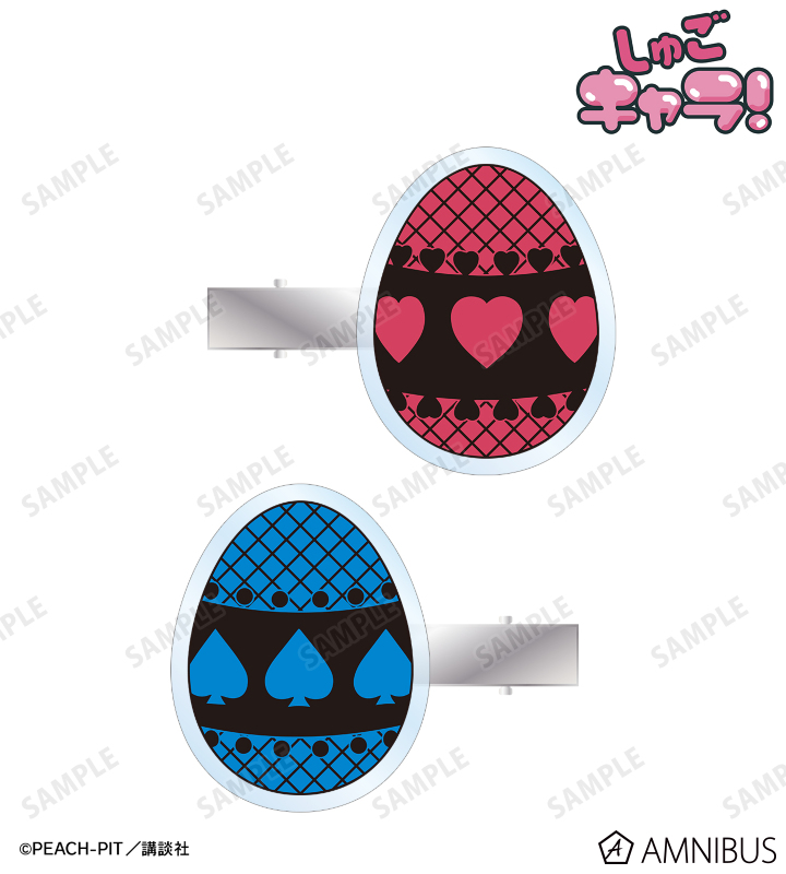 ラン＆ミキ ar-Unity モチーフ柄 アクリルヘアクリップ2個セット