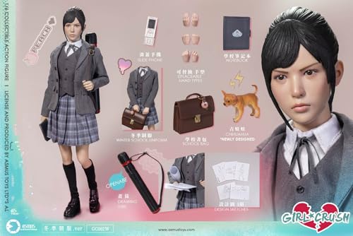 【Tbmodel ]ASMUS TOYS 1/6 アクションフィギュア 桃子 素体 ヘッドセット アクションフィギュア GC002W 冬季制服版】