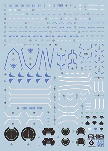 蛍光 !! HG RG MG PG RE HiRM ロボット MS ディテールアップ用水転写式デカール (MG 1/100 GN-001ガンダムエクシア用)