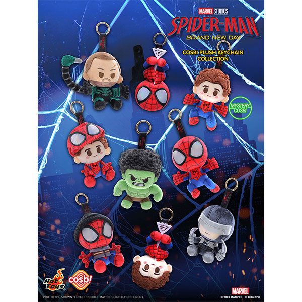 ホットトイズ・ZAKKA コスビ・ぬいぐるみキーチェーン『スパイダーマン：ブランド・ニュー・デイ』 8個入りBOX[ホットトイズ]【送料無料】《発売済・在庫品》