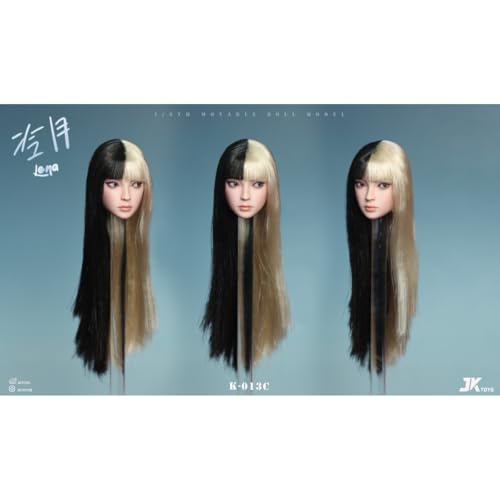HiPlay JKTOYS 1/6 アジア美女ヘッド 冷月 可動眼 K-013C ドール用 頭 塗装済み
