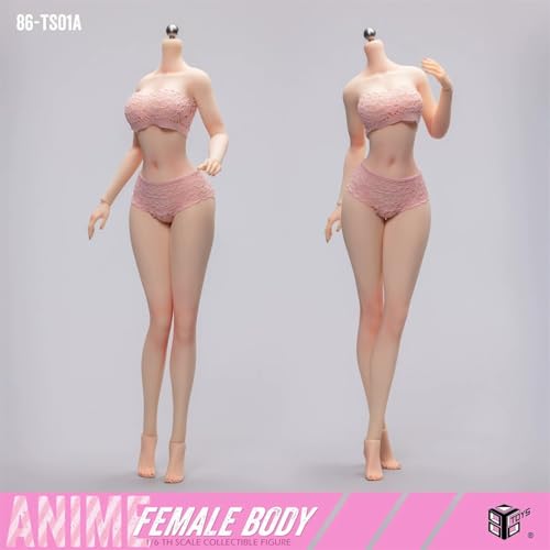 [TOYBARJAPAN ]1/6スケール アクションフィギュア 86TOYS 86-TS01-A パール白肌 化粧塗装済み アニメスレンダー体型 液体プラチナシリコン シームレス 美人女性素体ボディと服セット(ヘッドは含みません)