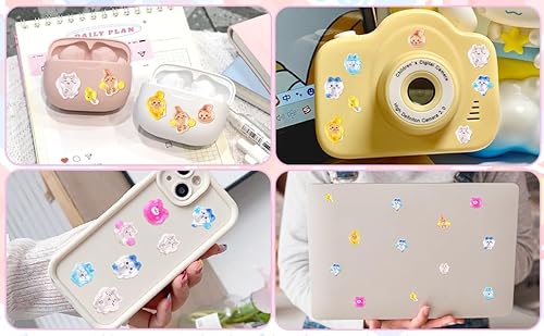 Winnges 3dシール クロミ 立体シール 可愛い ボンボ ハローキティ4枚セッステッカー キラキラ 携帯電話飾り用 DIY用 手帳用 貼り付け可能 手芸用品 贈り物 子供 女の子 (B) (KLM)