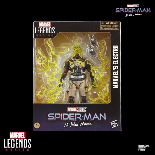 ハズブロ(Hasbro)MARVEL マーベルレジェンドシリーズ エレクトロ、『スパイダーマン:ノー・ウェイ・ホーム』 コレクション用 15 cm サイズアクションフィギュア G0595 正規品