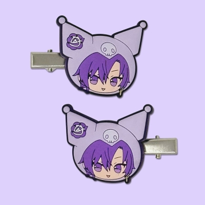 【グッズ(音楽)】ヘアバンド 浦島坂田船×サンリオキャラクターズ　ヘアクリップ　志麻×クロミ