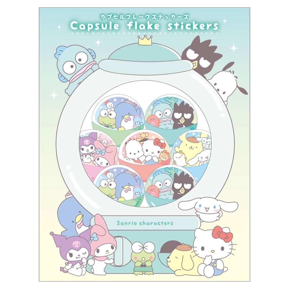 【在庫品お一人様1点限り】サンリオキャラクターズ カプセルフレークステッカーズ 集合
