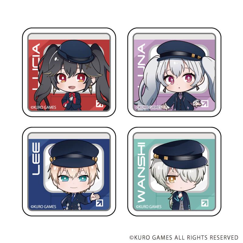 クリアステッカーミニ4種セット「パニシング:グレイレイヴン」01/集合(ミニキャライラスト)