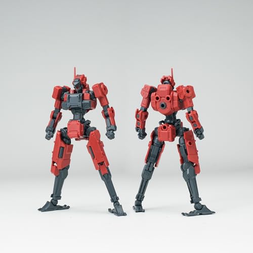 「HAORAYU」酋長大陸 1/18 新型鋒狼 2IN1 プラモデル ロボット 可動 組立 モデル 赤