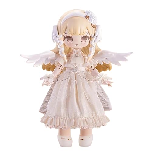 【BJDスタイル】百葉窗ドールシリーズ 1/12スケール 可動フィギュア PVC&ABS製 関節可動 塗装済み 組み立て不要 女の子向け おもちゃ ルームデコレーション ギフト礼物 (小天使) [並行輸入品]