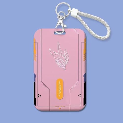 新世紀エヴァンゲリオン グッズ パスケース カードケース EVA 初号機 2号機 零号機 コスプレ小物 耐久性 個性的 かわいい ファッション 人気 軽量 コレクション 日常 記念品 通学 通勤 学生証 社員証 紛失防止 (ピンク) [並行輸入品]