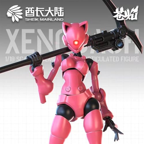 LEBOO 酋長大陸 1/18 迅捷異人プラモデル可動 組立 モデル ライトピンク