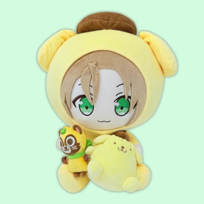 【グッズ(音楽)】ぬいぐるみ 浦島坂田船×サンリオキャラクターズ　ぬいぐるみ　うらたぬき×ポムポムプリン